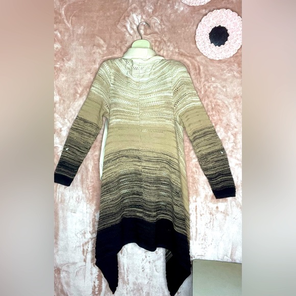 Ombré Mocha Cream Knitted Cardigan - Picture 2 of 2